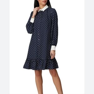 Tory Burch Navy Dress with Cream Accents